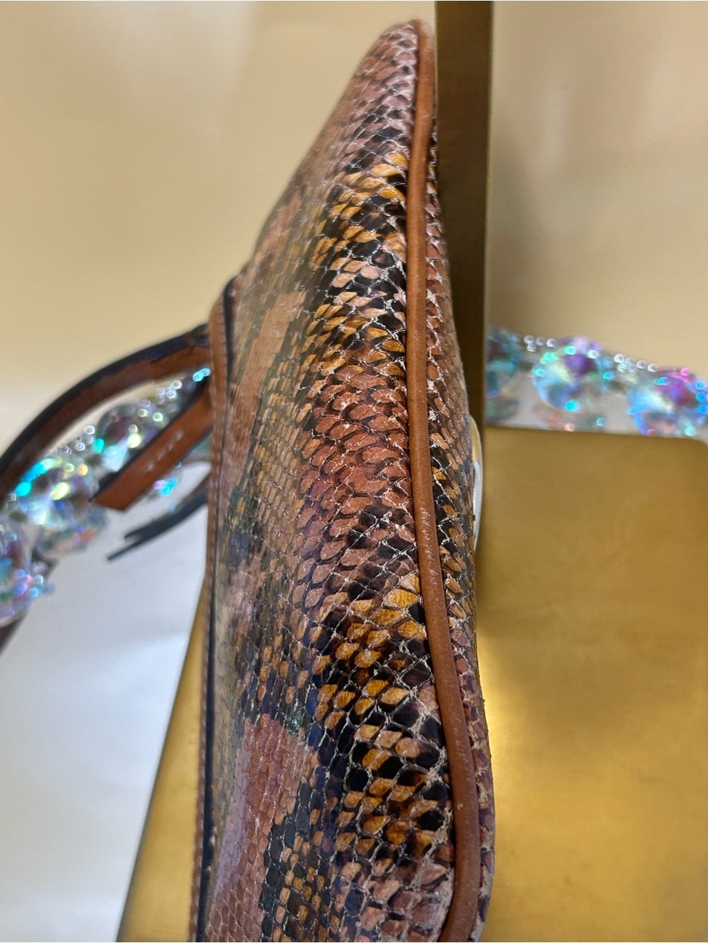 Dooney & Bourke Brown Snakeskin-Print Wristlet Approx. 7 x 4 - Picture 10 of 15
